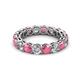 2 - Tiffany 3.80 mm Pink Tourmaline and Diamond Eternity Band 