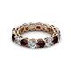 2 - Tiffany 3.80 mm Red Garnet and Diamond Eternity Band 