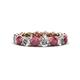 1 - Tiffany 3.80 mm Rhodolite Garnet and Diamond Eternity Band 