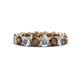 1 - Tiffany 3.80 mm Smoky Quartz and Diamond Eternity Band 