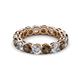 2 - Tiffany 3.80 mm Smoky Quartz and Diamond Eternity Band 