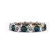 1 - Tiffany 3.80 mm London Blue Topaz and Diamond Eternity Band 