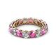 2 - Tiffany 3.80 mm Pink Sapphire and Diamond Eternity Band 