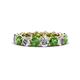 1 - Tiffany 3.80 mm Green Garnet and Diamond Eternity Band 