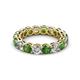 2 - Tiffany 3.80 mm Green Garnet and Diamond Eternity Band 