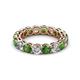 2 - Tiffany 3.80 mm Green Garnet and Diamond Eternity Band 