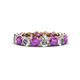 1 - Tiffany 3.80 mm Amethyst and Diamond Eternity Band 