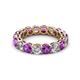 2 - Tiffany 3.80 mm Amethyst and Diamond Eternity Band 