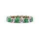 1 - Tiffany 3.80 mm Emerald and Diamond Eternity Band 