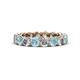 1 - Tiffany 3.80 mm Aquamarine and Diamond Eternity Band 