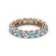 2 - Tiffany 3.80 mm Aquamarine and Diamond Eternity Band 