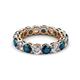 2 - Tiffany 3.80 mm Blue and White Diamond Eternity Band 