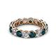 2 - Tiffany 3.80 mm London Blue Topaz and Diamond Eternity Band 