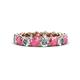 1 - Tiffany 3.80 mm Pink Tourmaline and Diamond Eternity Band 