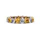 1 - Tiffany 3.80 mm Citrine and Diamond Eternity Band 