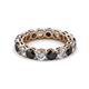 2 - Tiffany 3.80 mm Black and White Diamond Eternity Band 