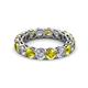 2 - Tiffany 3.80 mm Yellow and White Diamond Eternity Band 