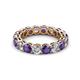 2 - Tiffany 3.80 mm Iolite and Diamond Eternity Band 