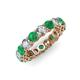 3 - Tiffany 3.80 mm Emerald and Diamond Eternity Band 