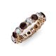 3 - Tiffany 3.80 mm Red Garnet and Diamond Eternity Band 