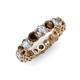 3 - Tiffany 3.80 mm Smoky Quartz and Diamond Eternity Band 