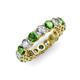 3 - Tiffany 3.80 mm Green Garnet and Diamond Eternity Band 