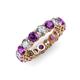 3 - Tiffany 3.80 mm Amethyst and Diamond Eternity Band 