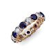 3 - Tiffany 3.80 mm Blue Sapphire and Diamond Eternity Band 