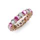 3 - Tiffany 3.80 mm Pink Sapphire and Diamond Eternity Band 