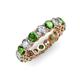 3 - Tiffany 3.80 mm Green Garnet and Diamond Eternity Band 