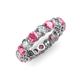 3 - Tiffany 3.80 mm Pink Tourmaline and Diamond Eternity Band 