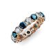 3 - Tiffany 3.80 mm Blue and White Diamond Eternity Band 