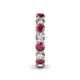 5 - Tiffany 3.80 mm Rhodolite Garnet and Diamond Eternity Band 