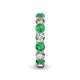 5 - Tiffany 3.80 mm Emerald and Diamond Eternity Band 