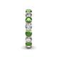 5 - Tiffany 3.80 mm Green Garnet and Diamond Eternity Band 