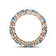 4 - Tiffany 3.80 mm Blue Topaz and Diamond Eternity Band 