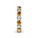 5 - Tiffany 3.80 mm Citrine and Diamond Eternity Band 