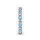 5 - Tiffany 2.80 mm Blue Topaz and Diamond Eternity Band 