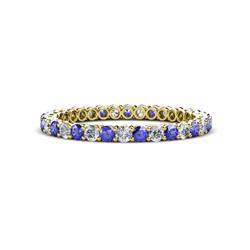 Tiffany Tanzanite and Diamond Eternity Band Tanzanite and Diamond Womens Eternity Ring Stackable ctw K Yellow Gold
