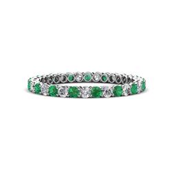 Tiffany Emerald and Diamond Eternity Band Emerald and Diamond Womens Eternity Ring Stackable ctw K White Gold