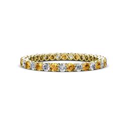 Tiffany Citrine and Diamond Eternity Band Citrine and Diamond Womens Eternity Ring Stackable ctw K Yellow Gold