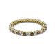 2 - Tiffany 2.00 mm Smoky Quartz and Diamond Eternity Band 