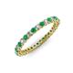 3 - Tiffany 2.00 mm Emerald and Diamond Eternity Band 