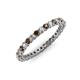 3 - Tiffany 2.00 mm Smoky Quartz and Diamond Eternity Band 