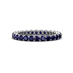Tiffany Blue Sapphire Eternity Band Blue Sapphire Womens Eternity Ring Stackable ctw K White Gold
