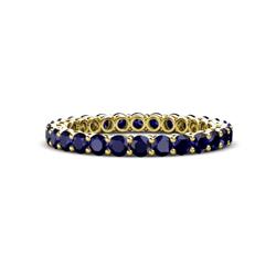Tiffany Blue Sapphire Eternity Band Blue Sapphire Womens Eternity Ring Stackable ctw K Yellow Gold
