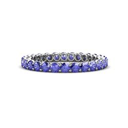 Tiffany Tanzanite Eternity Band Tanzanite Gallery Shared Prong Womens Eternity Ring Stackable ctw K White Gold