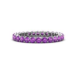 Tiffany Amethyst Eternity Band Amethyst Gallery Shared Prong Womens Eternity Ring Stackable ctw K White Gold