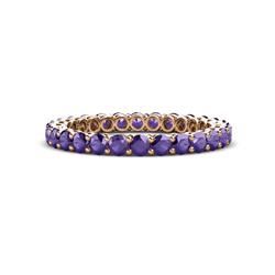 Tiffany Iolite Eternity Band Iolite Side Gallery Shared Prong Womens Eternity Ring Stackable ctw K Rose Gold