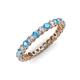 3 - Tiffany 2.40 mm Blue Topaz and Diamond Eternity Band 